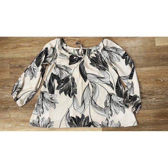 Yoana Baraschi Sz M Womens Tropical Print Tunic Top Hawaiian Peasant Blous - Picture 4 of 15